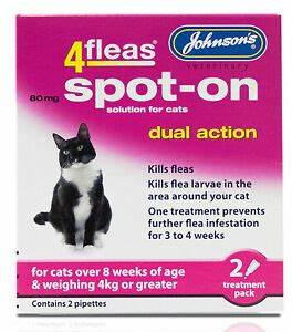 JVP Johnsons 4 fleas Spot-on for Cats over 4kg - MZJOH55