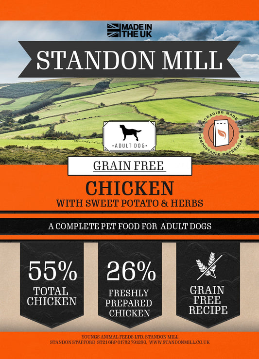 Standon Mill Gf Dog Chicken 15Kg
