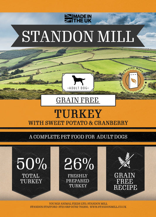 Standon Mill Gf Dog Turkey 15Kg