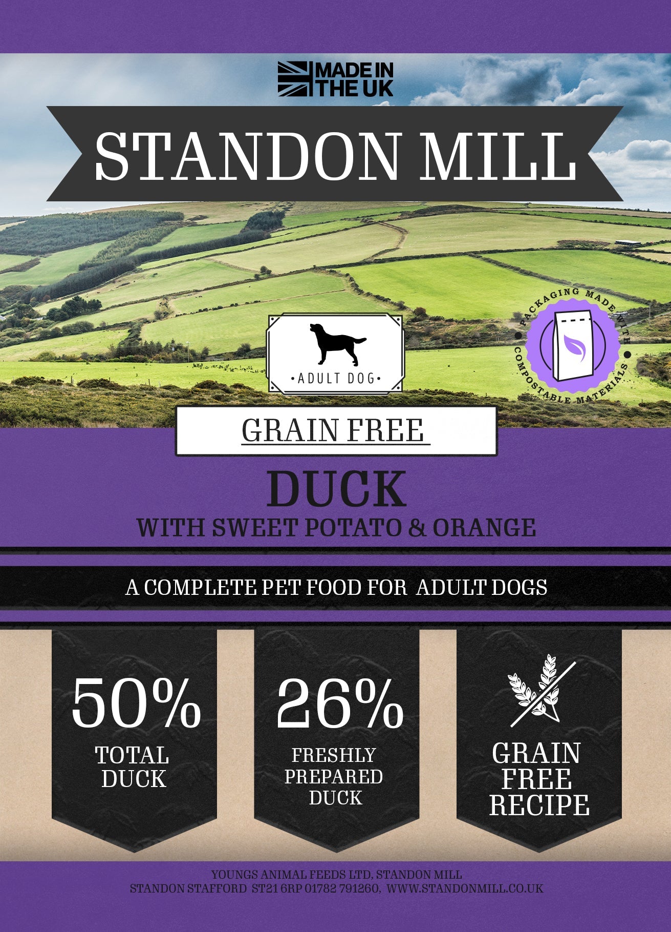 Standon Mill Gf Dog Duck 15Kg