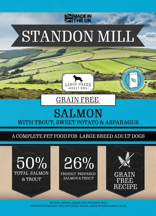 Standon Mill Gf Dog Large Breed Salmon & Trout 15Kg