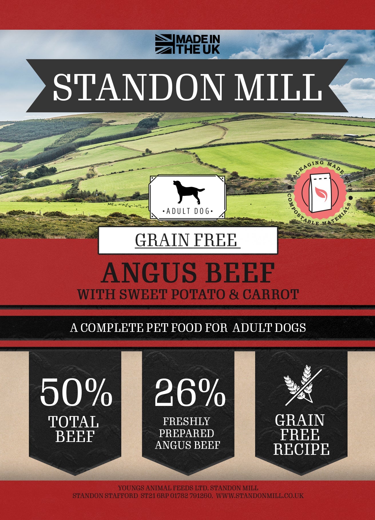 Standon Mill Gf Dog Angus Beef 15Kg