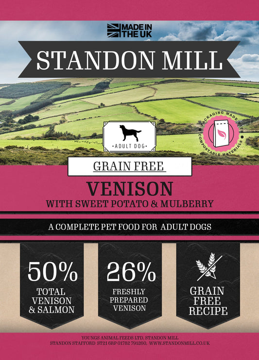 Standon Mill Gf Dog Venison 15Kg