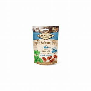 Carnilove Grain Free Crunchy Snack for All Cats Salmon w/ Mint 50G