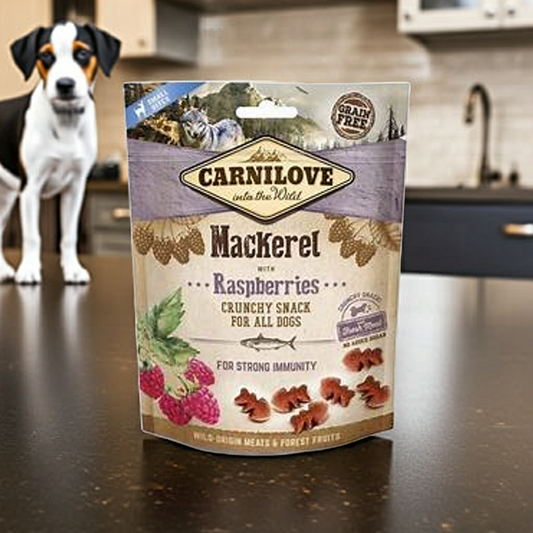 Carnilove Mackerel with Raspberries Crunchy Dog Treats 200g