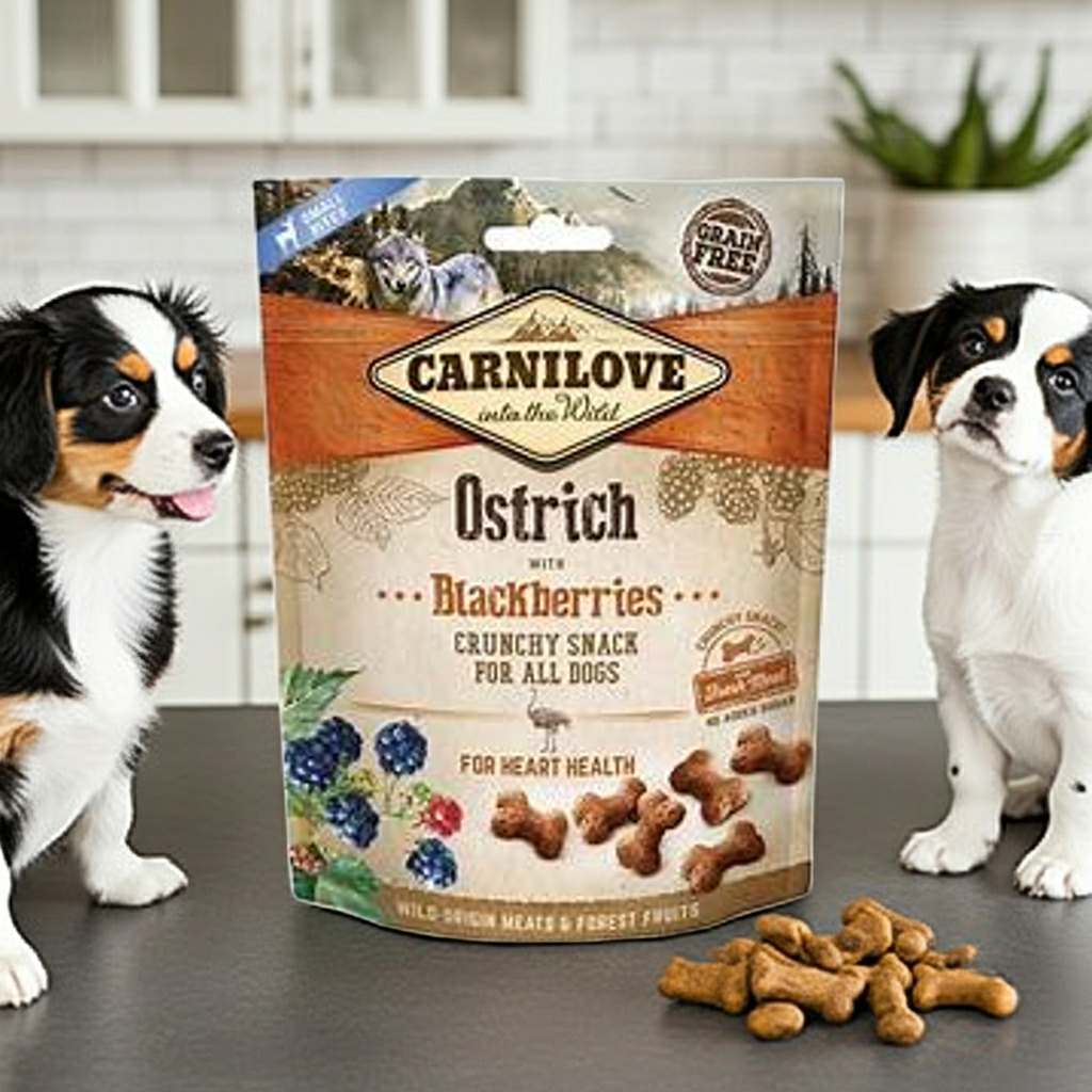 Carnilove Ostrich with Blackberries Crunchy Dog Treats 200g