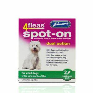 Johnsons 4fleas Spot-on Small Dogs 4-10 kg 2 pk