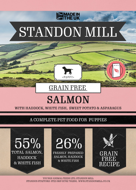 Standon Mill Working Puppy GF Salm, Haddock, White Fish, Sweet Pot & Asp 13.5 kg