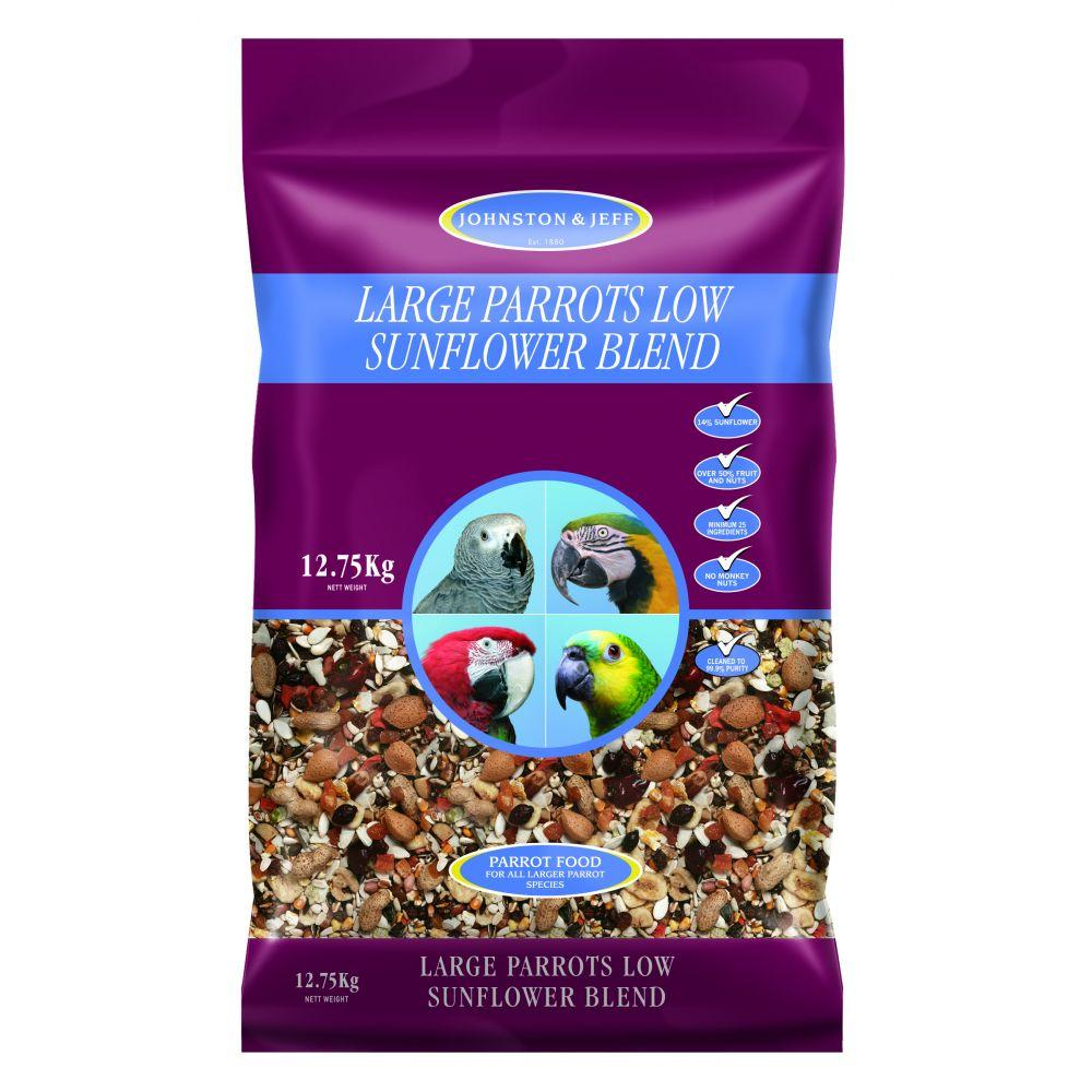 Johnston & Jeff  Low Sunflower for Large Parrots Food 2kg