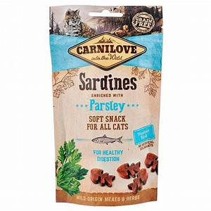 Carnilove Grain Free Semi Moist Treats For Cats Sardines With Parsley 50g