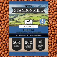 Standon Mill Working Senior Dog GF Turk, Sweet Pot & Cran 15 kg