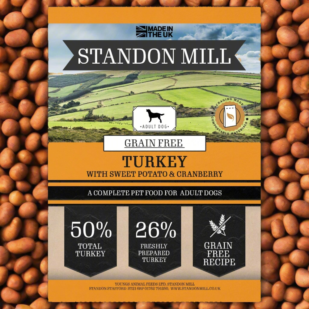 Standon Mill Working Adult Dog GF Turk & Sweet Pot & Cranb 15 kg