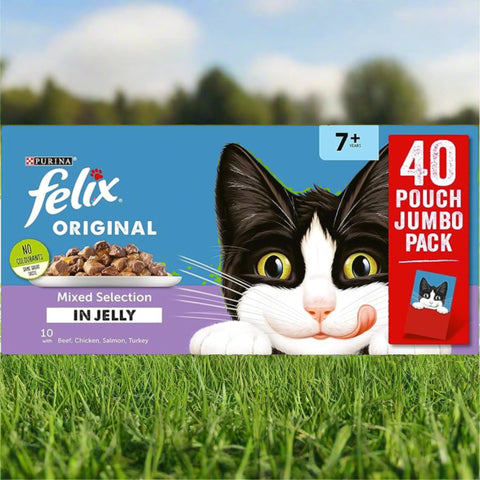 Felix 7+ Mixed Selection Cat Food Pouches 40x85g